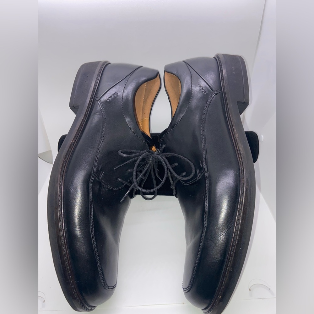 ECCO~Holton~Mens Black Leather Lace Up Oxford Dress Shoes~EU 48 US 14/14.5~EUC - Picture 2 of 7
